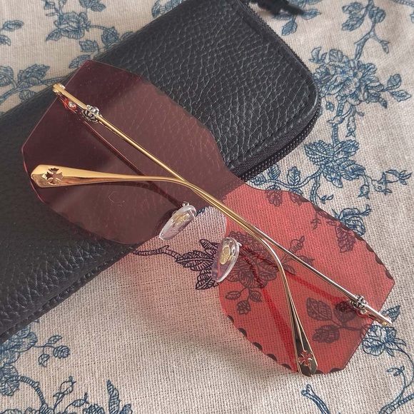 Chrome Hearts Red Sunglasses - Picture 7 of 9